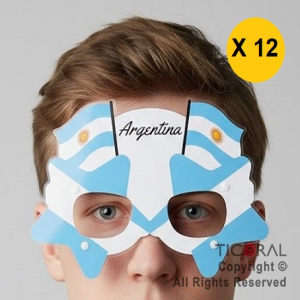 ANTEOJO ARGENTINA ESTRELLA Y BANDERAS x 12